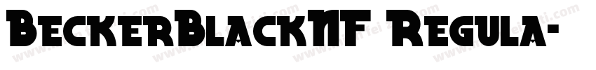 BeckerBlackNF Regula字体转换